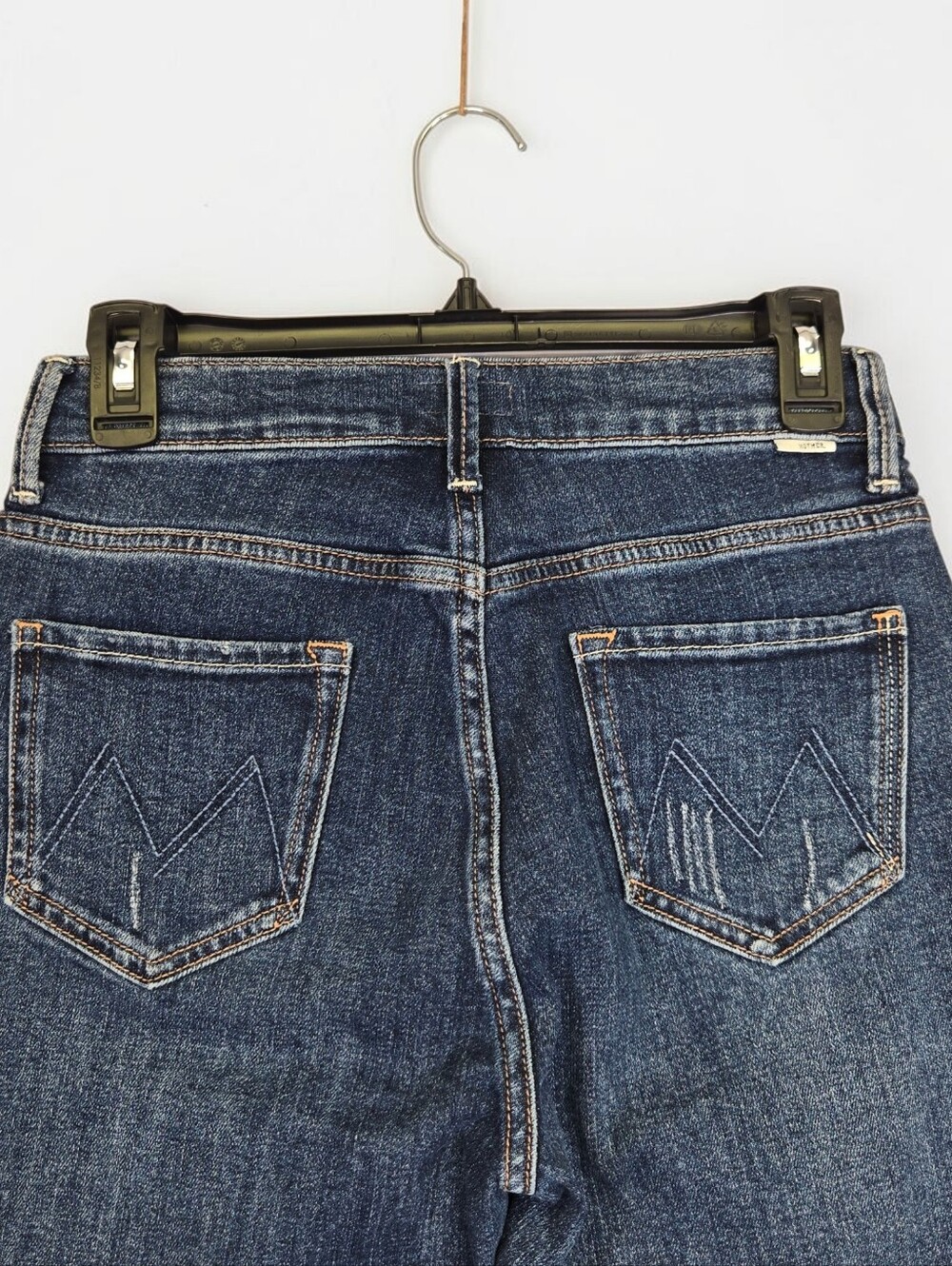 Mother The Dazzler Shift Jean Size 27 Dark Blue Denim Straight Leg Mid-rise - Picture 10 of 13